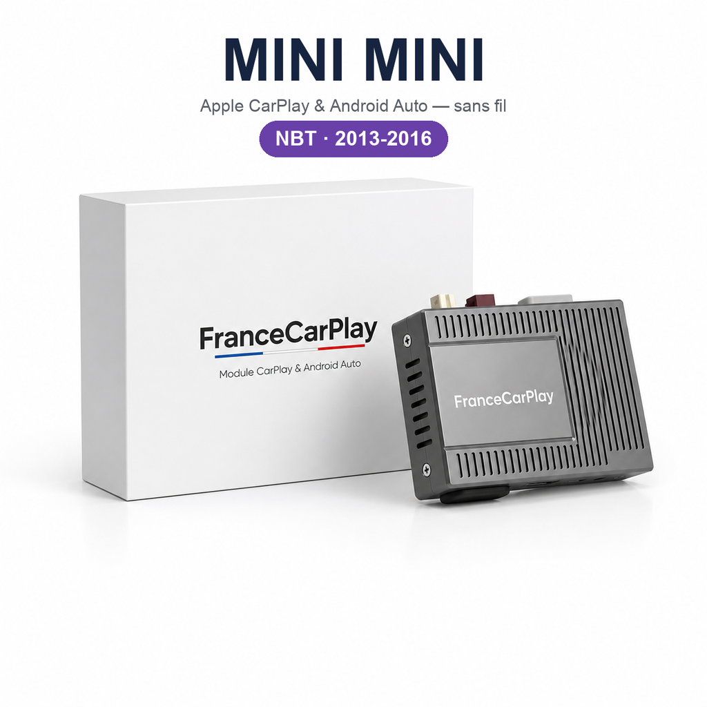 Boîtier CarPlay et Android Auto sans fil pour Mini NBT (2013-2016)