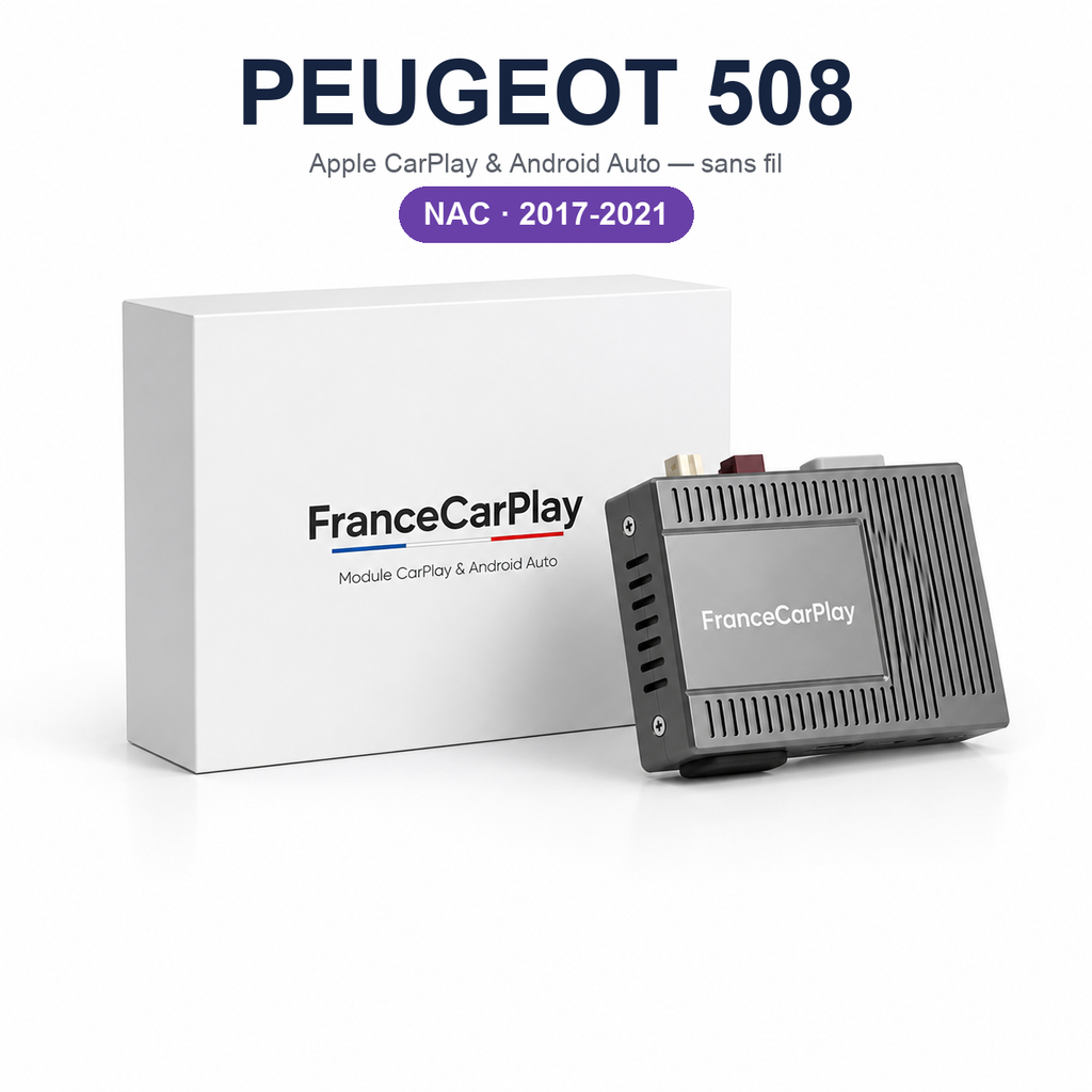 Boîtier CarPlay et Android Auto sans fil pour Peugeot 508 NAC (2017-2021)