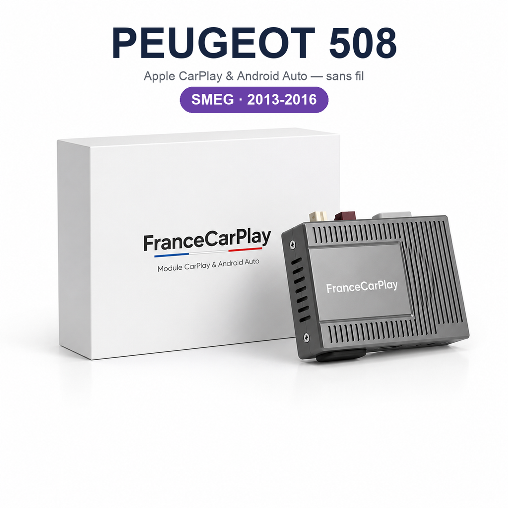 Boîtier CarPlay et Android Auto sans fil pour Peugeot 508 SMEG (2013-2016)