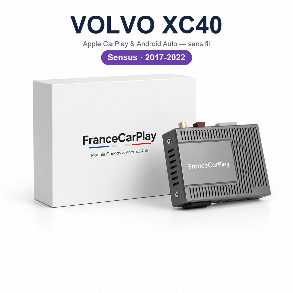 Boîtier CarPlay et Android Auto sans fil pour Volvo XC40 (2017-2022)