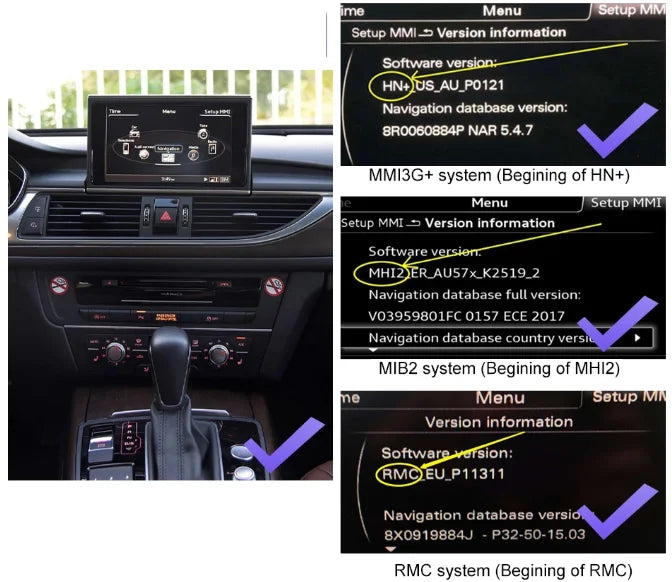 Boîtier CarPlay sans fil pour Audi A6 RMC (2012-2018)
