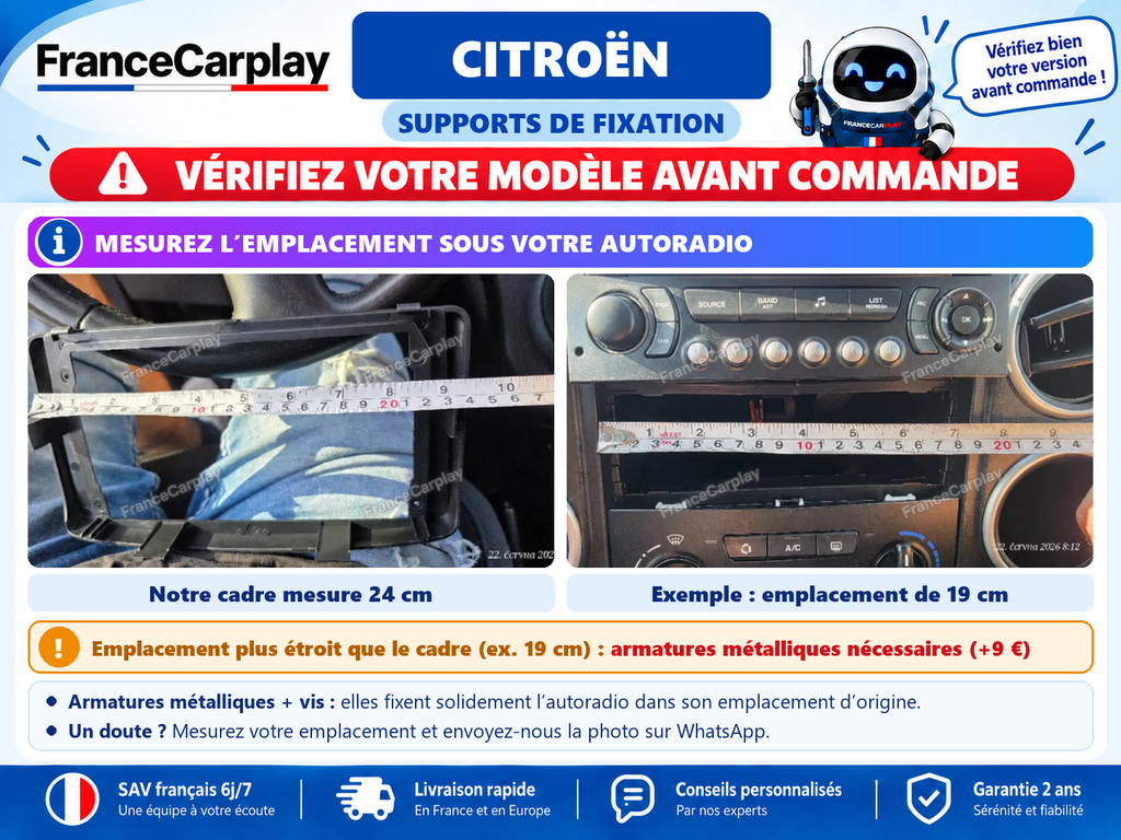 Supports de fixation pour Citroën