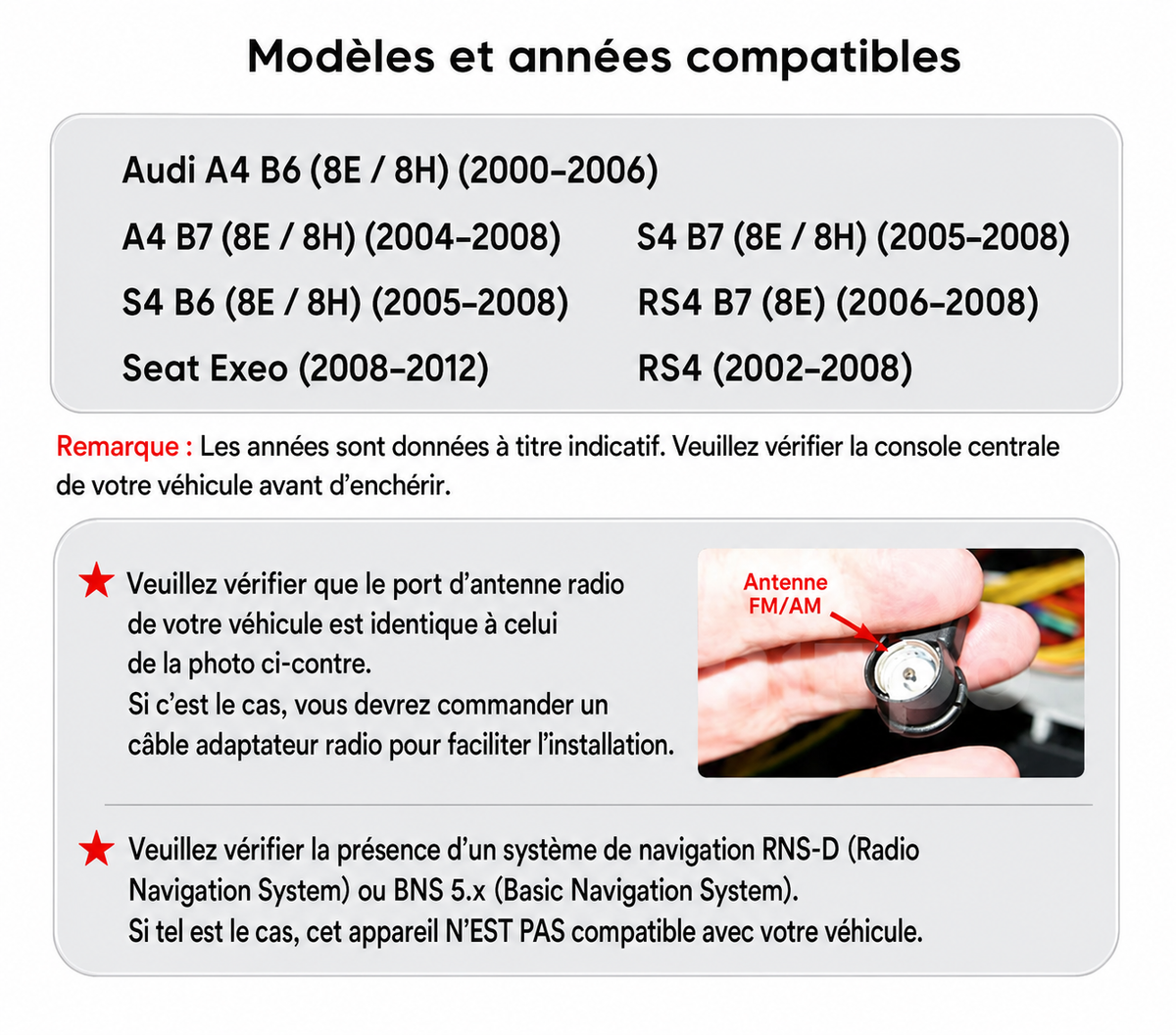 AUDI A4 / S4 / RS4 [2000–2012] - Style d’origine