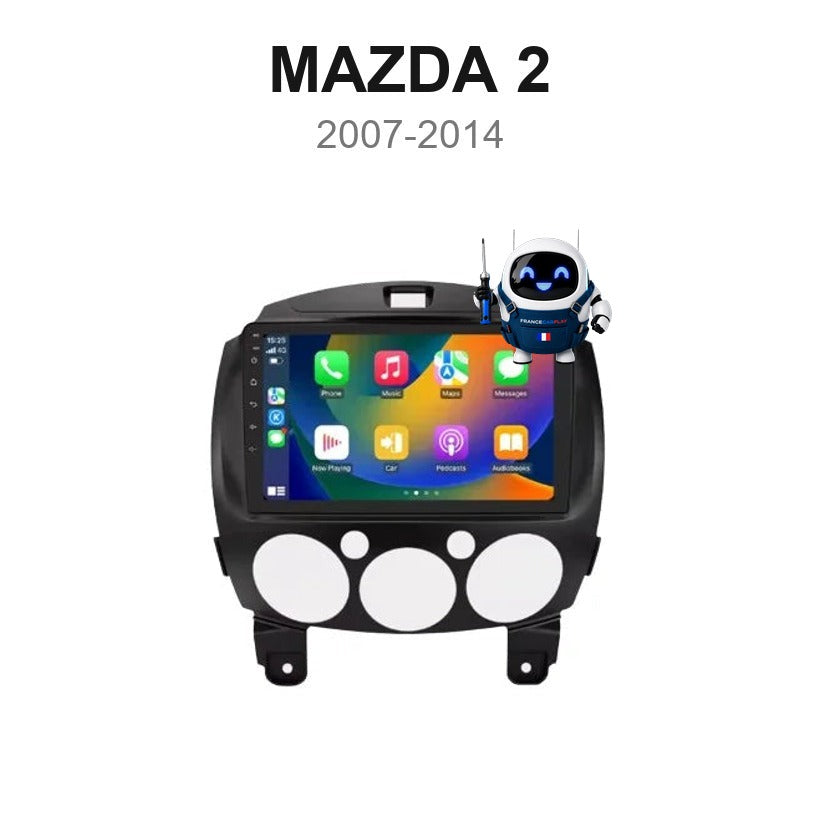 Écran CarPlay et Android Auto sans fil pour Mazda 2 (2007-2014)