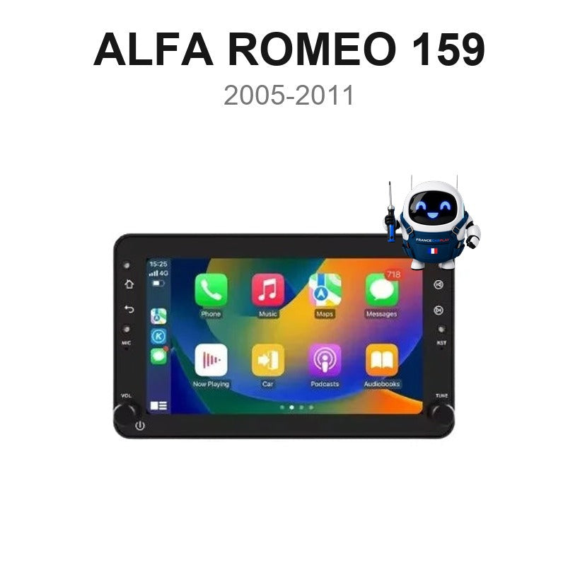 Écran CarPlay et Android Auto sans fil pour Alfa Romeo 159 (2005-2011)