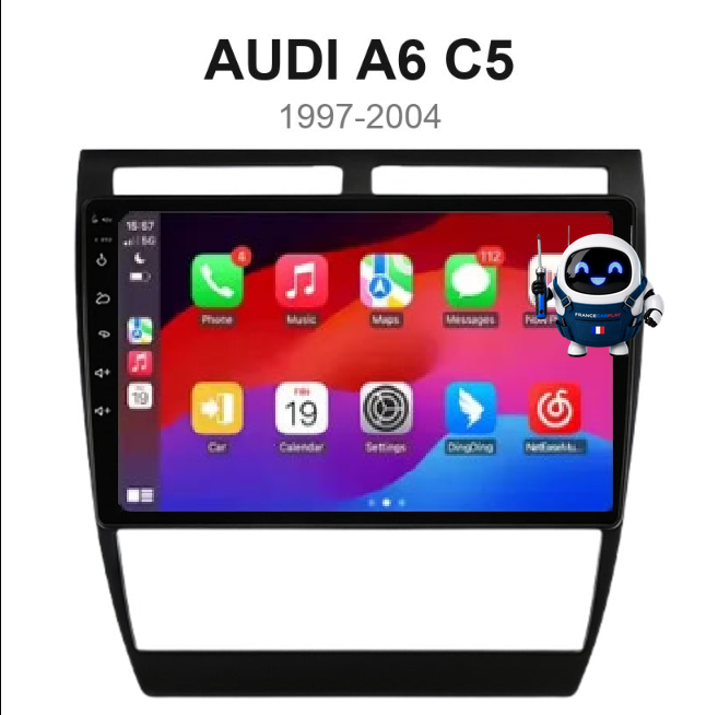 Écran CarPlay et Android Auto sans fil pour Audi A6 C5 (1997-2004)