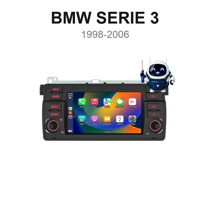 Écran CarPlay et Android Auto sans fil pour BMW Série 3 E46 (1998-2006)