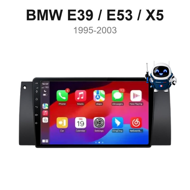 Écran CarPlay et Android Auto sans fil pour BMW Série 5 E39 / X5 E53 (1995-2003)