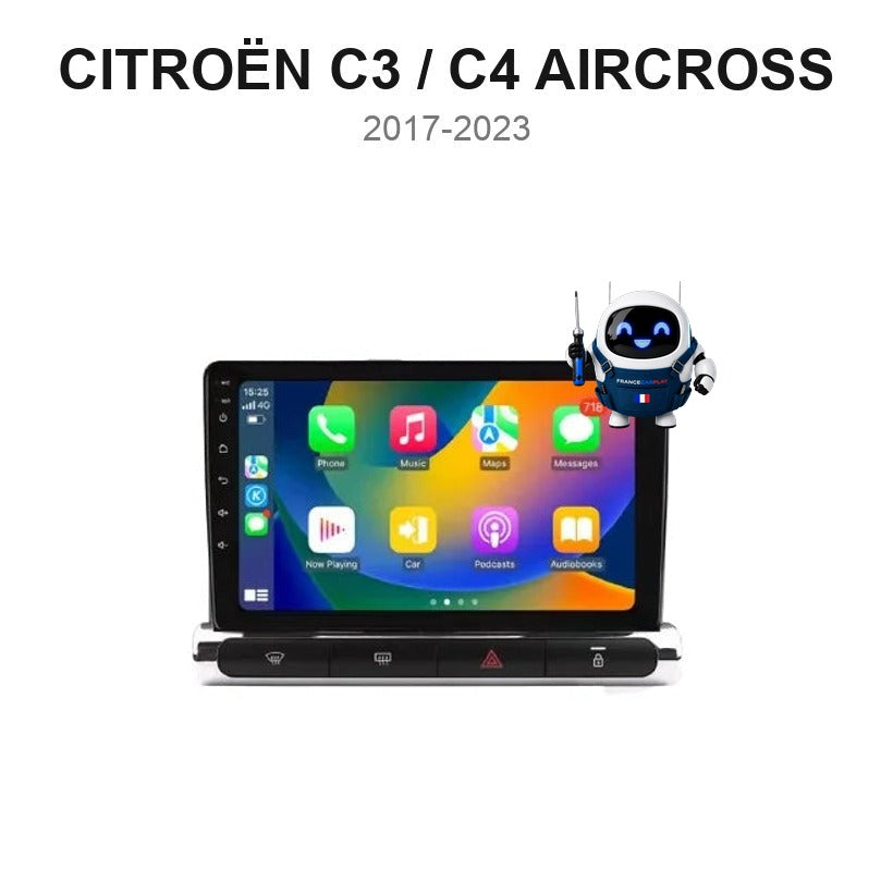 Écran CarPlay et Android Auto sans fil pour Citroën C3 / C4 Aircross (2017-2023)
