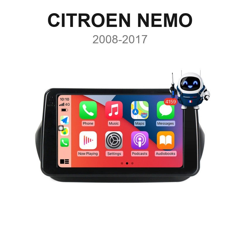 Écran CarPlay et Android Auto sans fil pour Citroën Nemo (2008-2017)