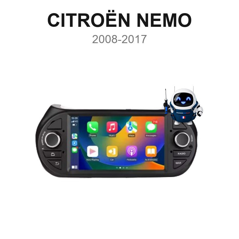 Écran CarPlay et Android Auto sans fil pour Citroën Nemo (2008-2017)