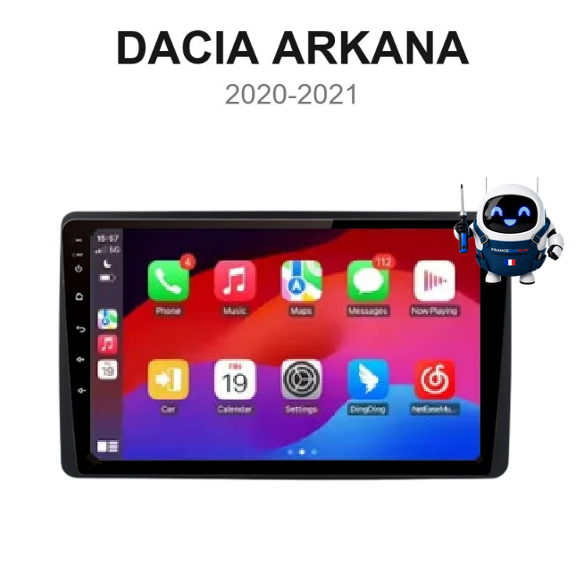 Écran CarPlay et Android Auto sans fil pour Dacia Arkana (2020-2021)