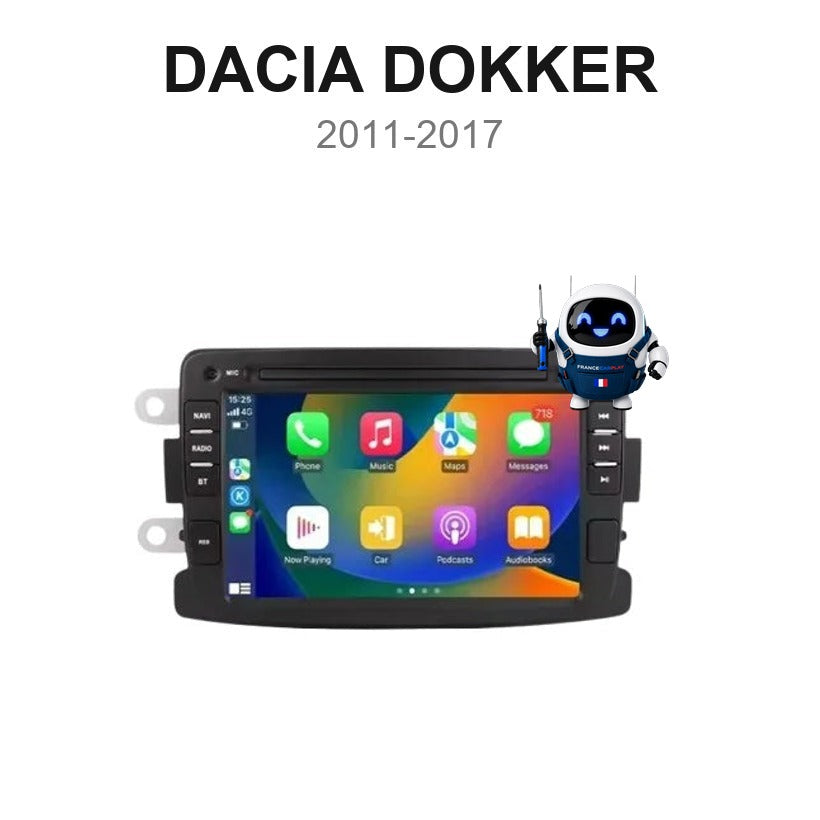 Écran CarPlay et Android Auto sans fil pour Dacia Dokker (2011-2017)