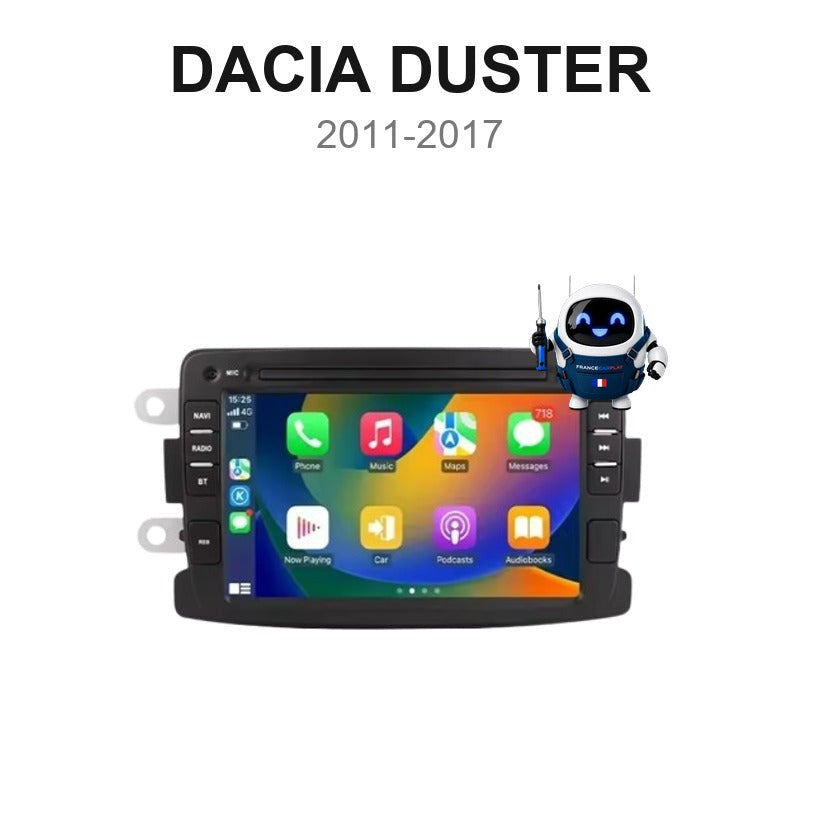 Écran CarPlay et Android Auto sans fil pour Dacia Duster (2011-2017)