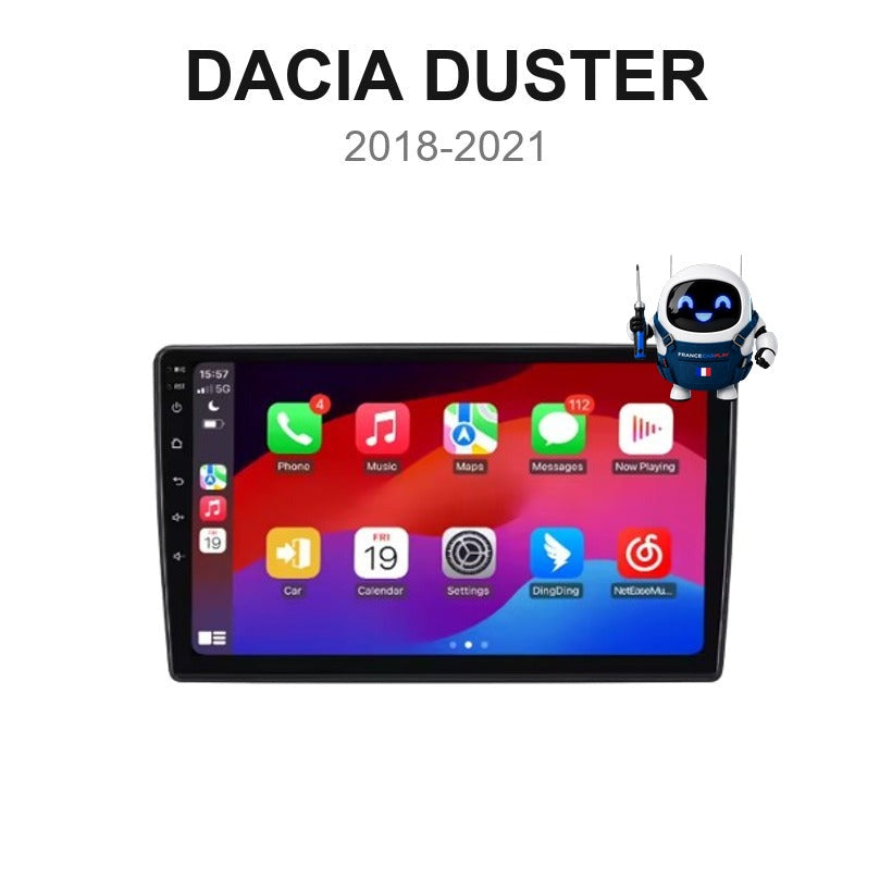 Écran CarPlay et Android Auto sans fil pour Dacia Duster (2018-2021)