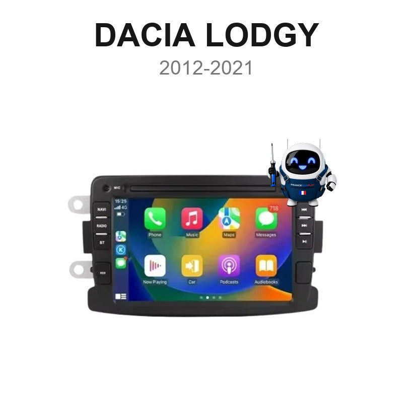 Écran CarPlay et Android Auto sans fil pour Dacia Lodgy (2012-2021)