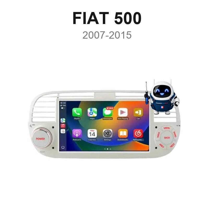 Écran CarPlay et Android Auto sans fil pour Fiat 500 (2007-2015)