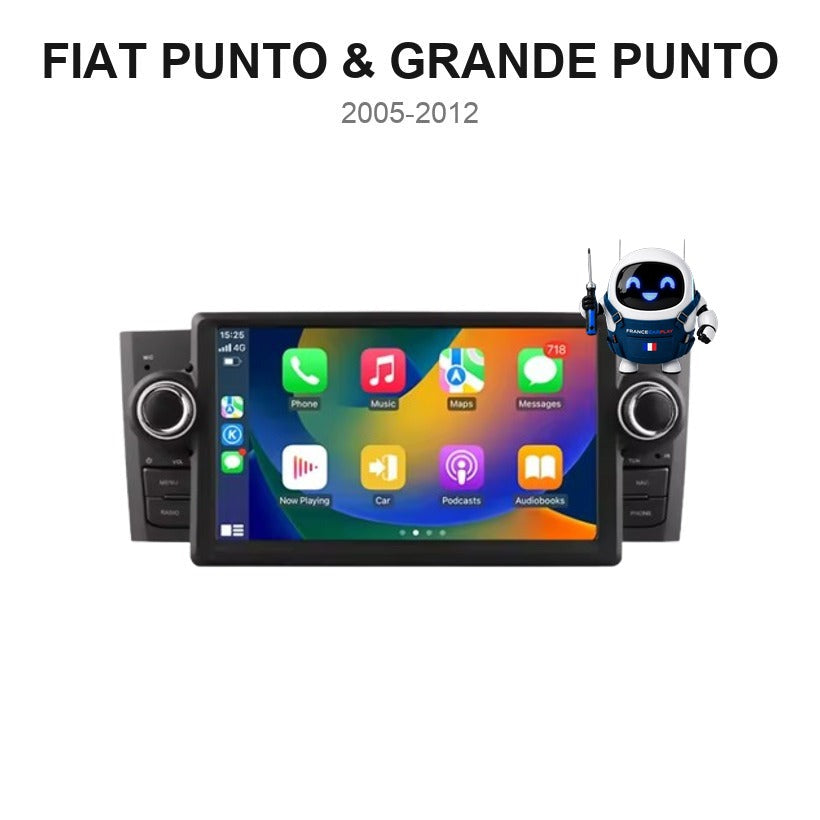 Écran CarPlay et Android Auto sans fil pour Fiat Punto & Grande Punto (2005-2012)