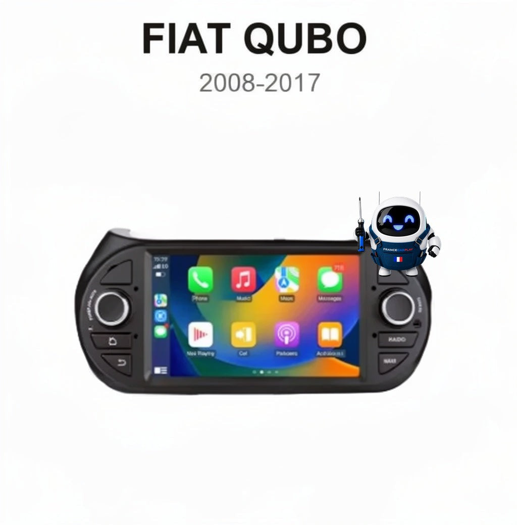 Écran CarPlay et Android Auto sans fil pour Fiat Qubo (2008-2017)
