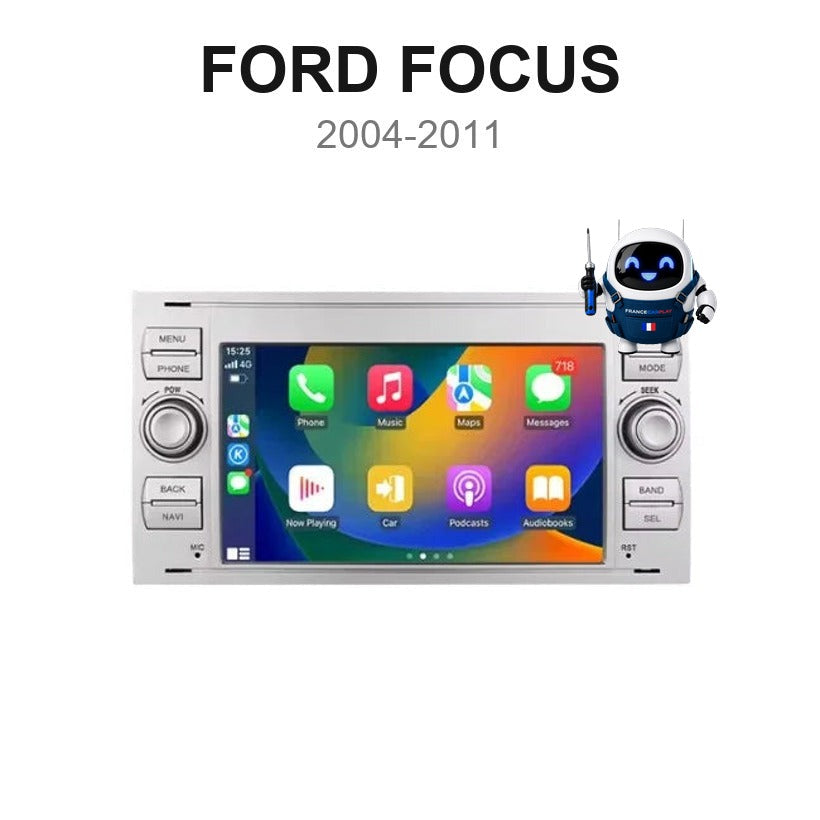 Écran CarPlay et Android Auto sans fil pour Ford Focus (2004-2011)