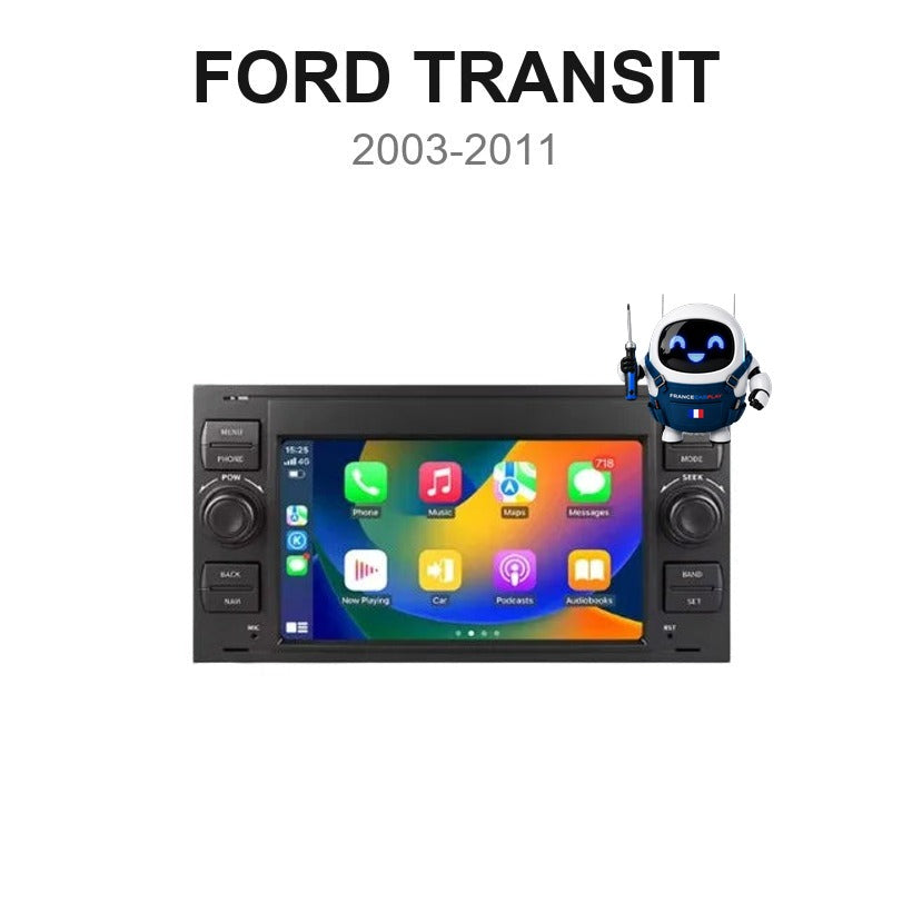 Écran CarPlay et Android Auto sans fil pour Ford Transit (2003-2011)