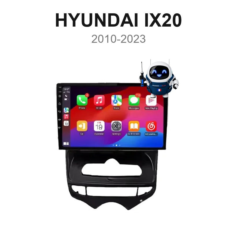 Écran CarPlay et Android Auto sans fil pour Hyundai ix20 (2010-2023)