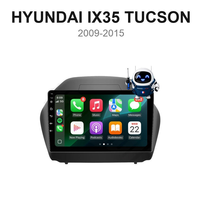 Écran CarPlay et Android Auto sans fil pour Hyundai ix35 / Tucson (2009-2015)