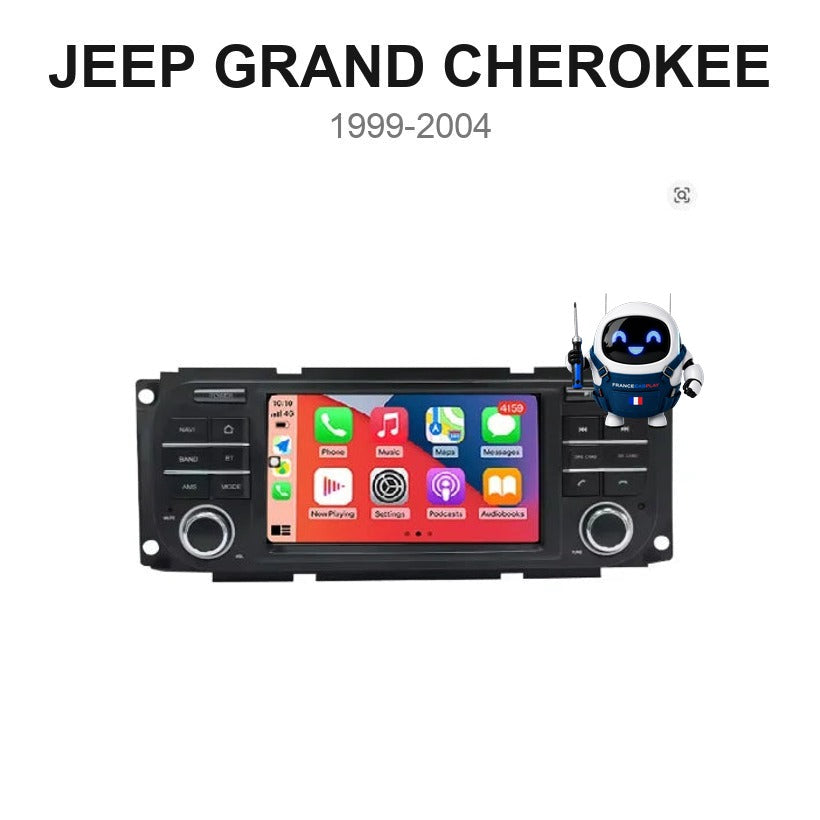 Écran CarPlay et Android Auto sans fil pour Jeep Grand Cherokee (1999-2004)