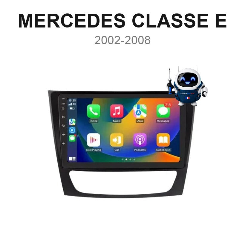 Écran CarPlay et Android Auto sans fil pour Mercedes Classe E W211 W212 (2002-2008)