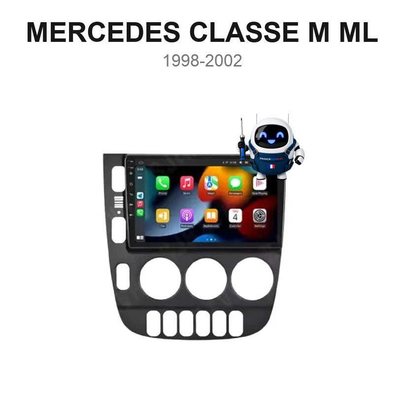 Écran CarPlay et Android Auto sans fil pour Mercedes Classe M ML W163 (1998-2002)