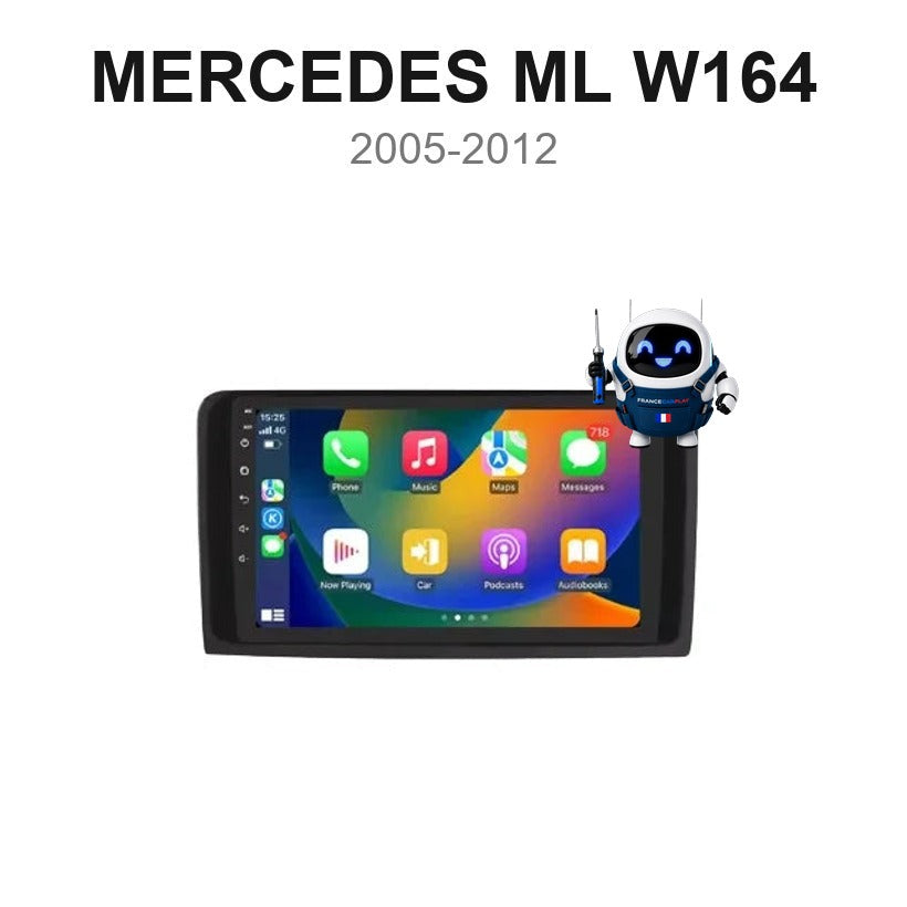 Écran CarPlay et Android Auto sans fil pour Mercedes ML W164 (2005-2012)