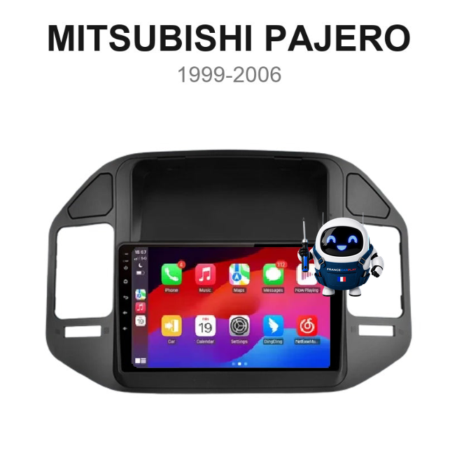 Écran CarPlay et Android Auto sans fil pour Mitsubishi Pajero (1999-2006)