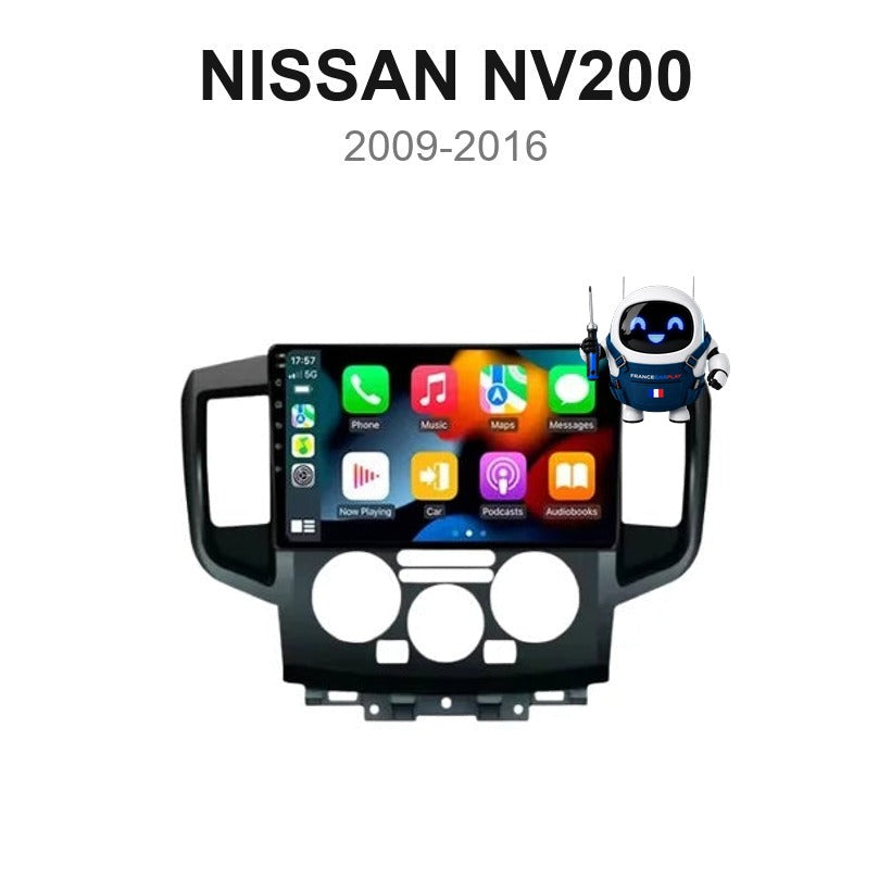 Écran CarPlay et Android Auto sans fil pour Nissan NV200 (2009-2016)