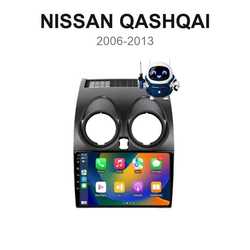 Écran CarPlay et Android Auto sans fil pour Nissan Qashqai (2006-2013)