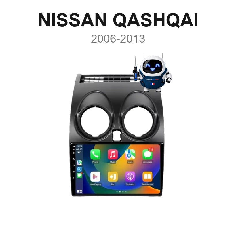 Écran CarPlay et Android Auto sans fil pour Nissan Qashqai (2006-2013)