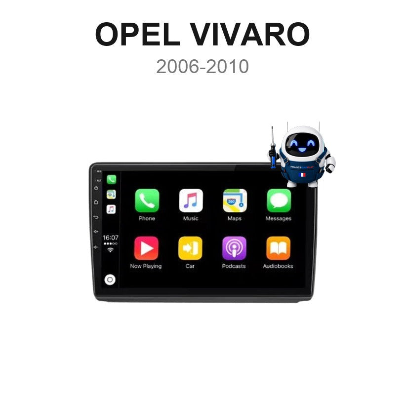Écran CarPlay et Android Auto sans fil pour Opel Vivaro (2006-2010)