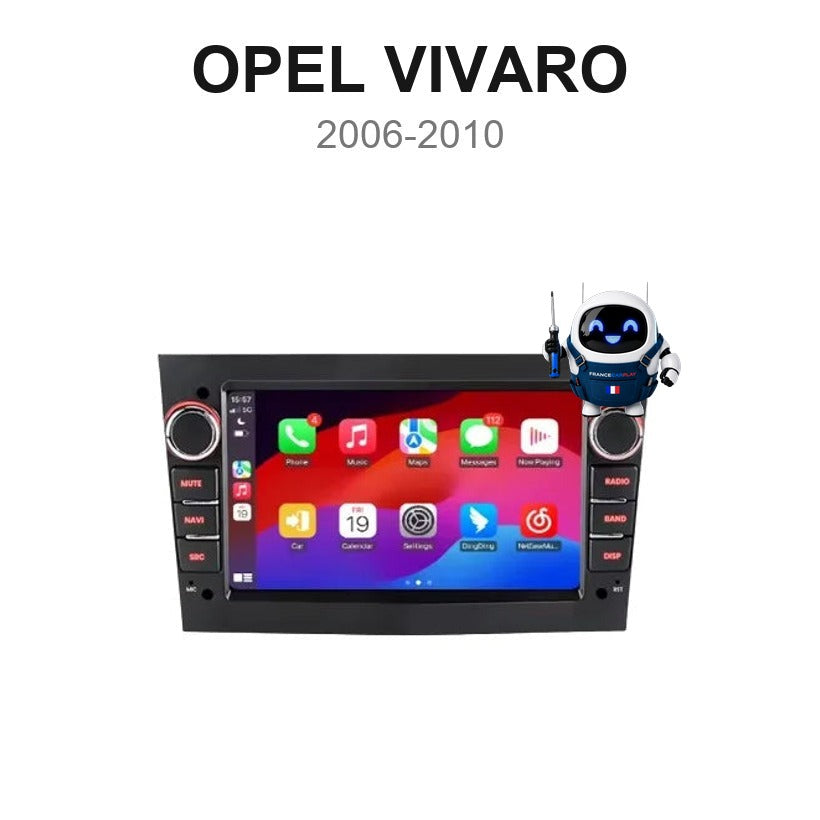 Écran CarPlay et Android Auto sans fil pour Opel Vivaro (2006-2010)