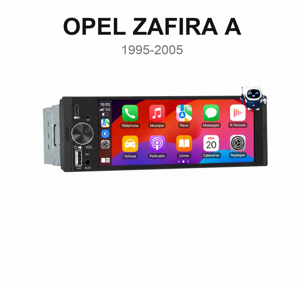 Écran CarPlay et Android Auto sans fil pour Opel Zafira A (1995-2005)