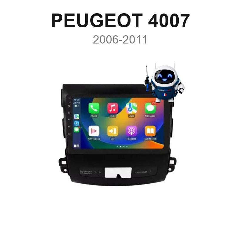 Écran CarPlay et Android Auto sans fil pour Peugeot 4007 (2006-2011)
