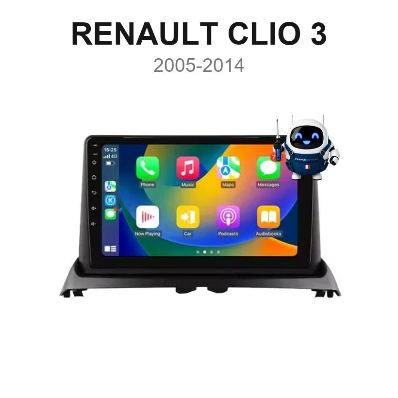 Écran CarPlay et Android Auto sans fil pour Renault Clio 3 (2005-2014)