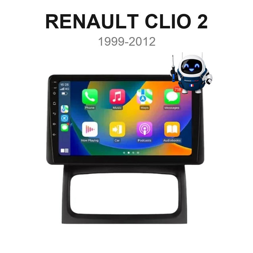 Écran CarPlay et Android Auto sans fil pour Renault Clio 2 (1999-2012)