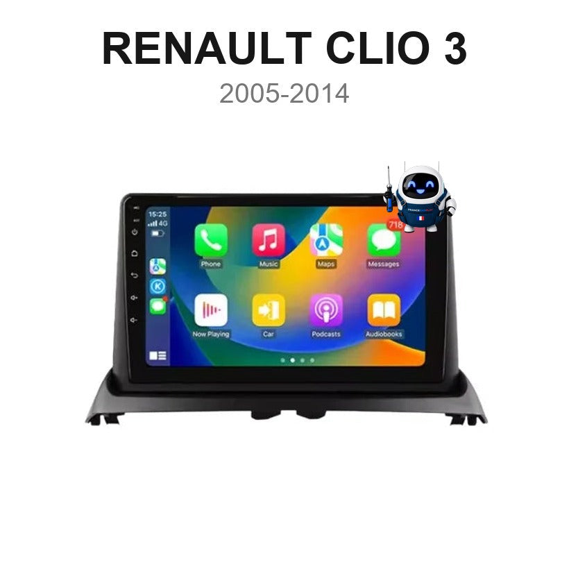 Écran CarPlay et Android Auto sans fil pour Renault Clio 3 (2005-2014)