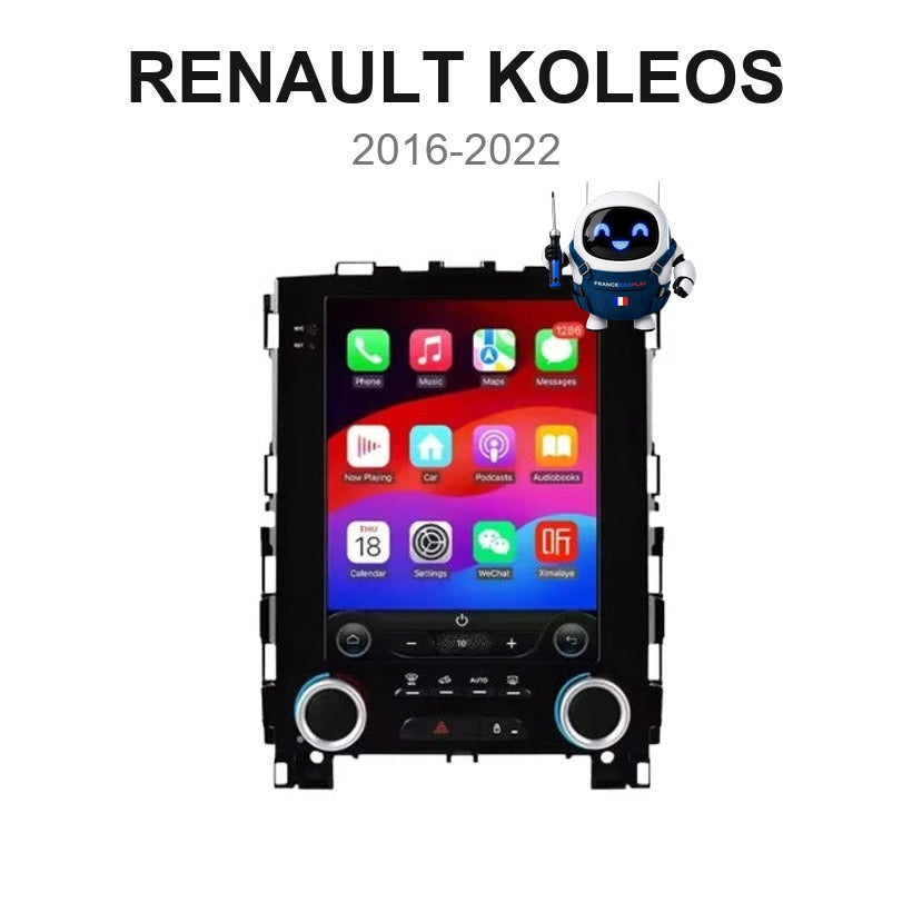 Écran CarPlay et Android Auto sans fil pour Renault Koleos (2016-2022)