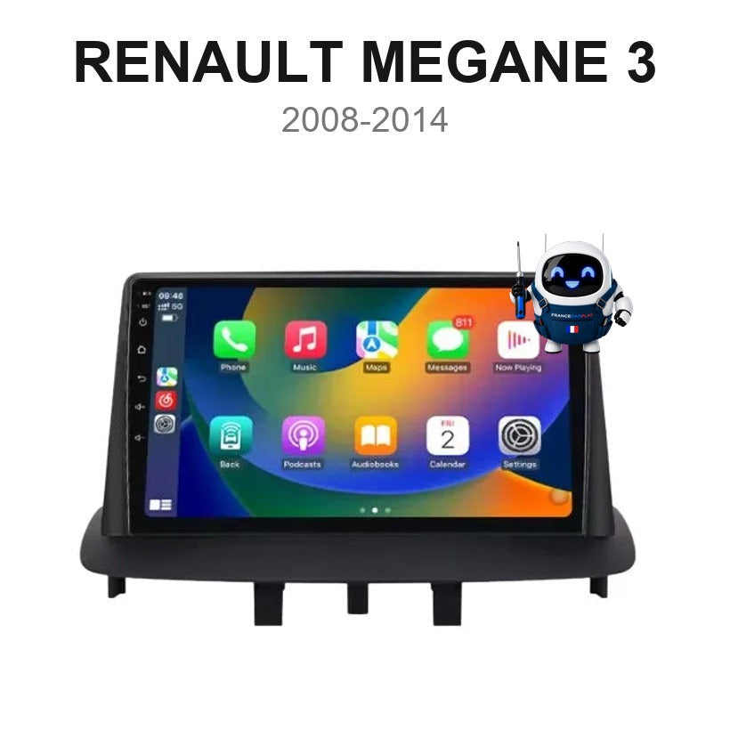 Écran CarPlay et Android Auto sans fil pour Renault Mégane 3 (2008-2014)