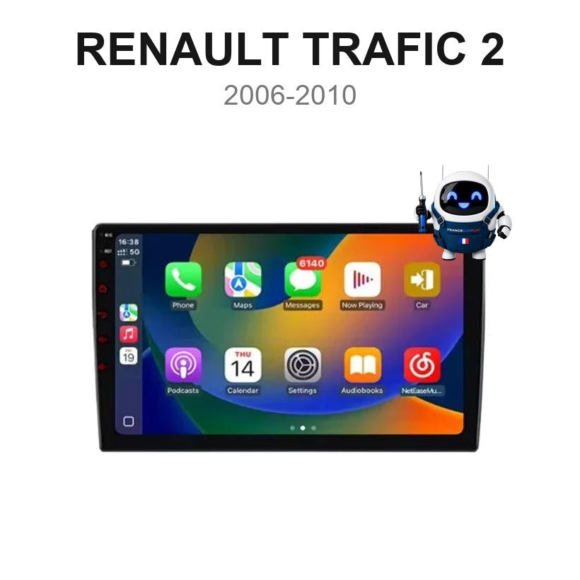 Écran CarPlay et Android Auto sans fil pour Renault Trafic 2 (2006-2010)