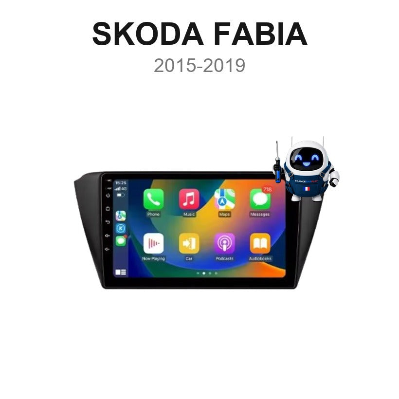Écran CarPlay et Android Auto sans fil pour Skoda Fabia (2015-2019)