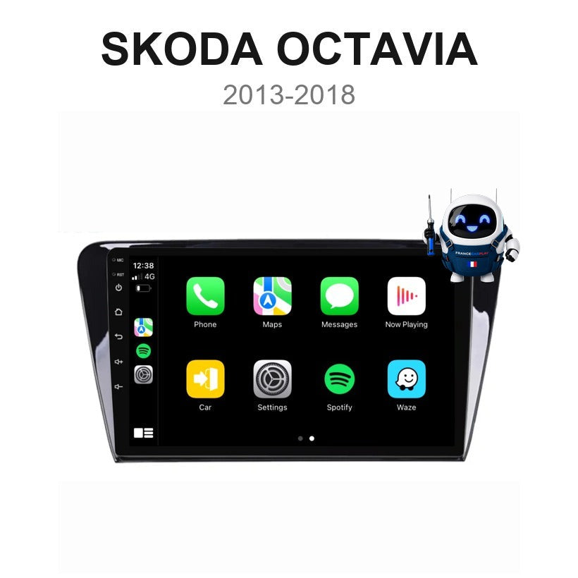 Écran CarPlay et Android Auto sans fil pour Skoda Octavia (2013-2018)