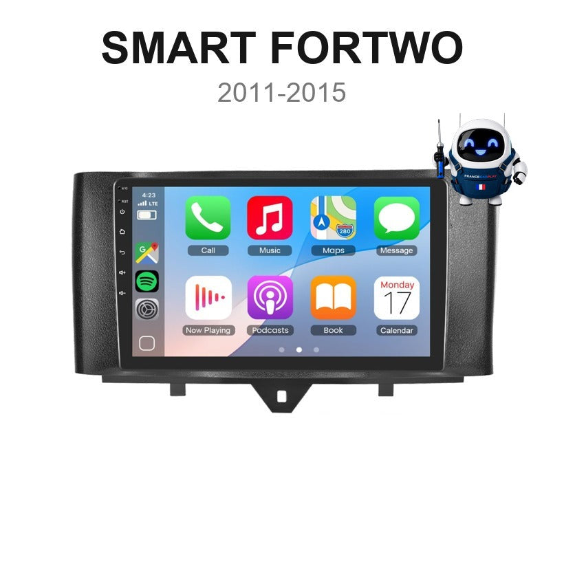 Écran CarPlay et Android Auto sans fil pour Smart Fortwo (2011-2015)