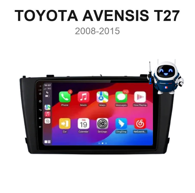 Écran CarPlay et Android Auto sans fil pour Toyota Avensis T27 (2008-2015)