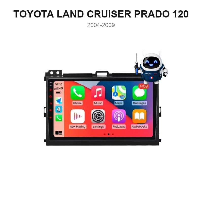 Écran CarPlay et Android Auto sans fil pour Toyota Land Cruiser Prado 120 (2004-2009)